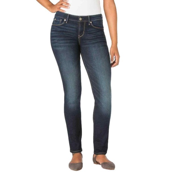 Denizen Levis Jeans Womens 4/5 Short Dark Wash Modern Slim Stretch Mid Rise - Picture 1 of 5